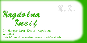 magdolna kneif business card